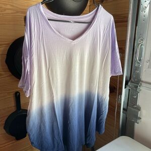 Gradient V-Neck Women's Top